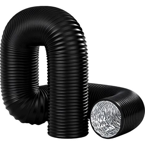 Conduit d’évacuation PVC renforcé aluminium – Ø125 mm × 6 m – quadruple renfort, compatible air chaud/froid (1/5)