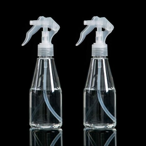 2 pièces bouteilles de pulvérisation 200 ml en plastique pulvérisateur à gâchette Fine bouteille de pulvérisation de brouillard vide pour le nettoyage des traitements de beauté jardin (1/4)