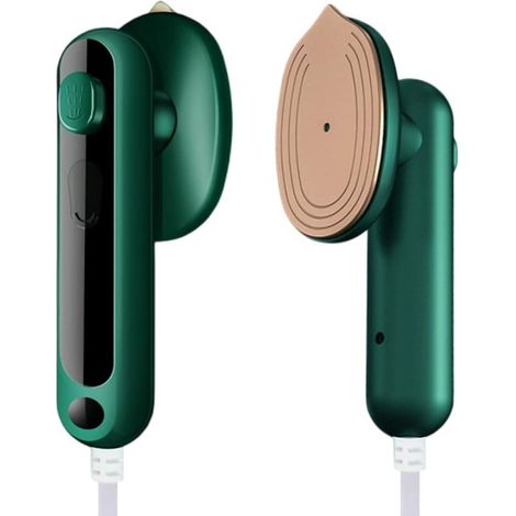 Fer à repasser vapeur portable – Vert – 2-en-1 – Plateau titane – 80 ml – Voyage (1/5)