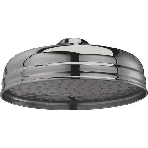 Hudson Reed Apron Fixed Shower Head 200mm Diameter - Brushed Pewter (1/2)