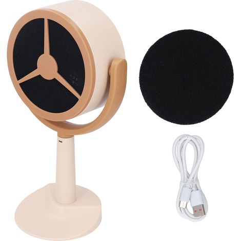 Hotte de bureau 2 vitesses, Angle réglable, faible bruit, Mini USB Portable pour la maison, cuisinière électrique, kaki. (1/5)