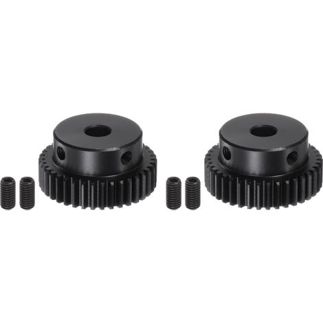 2pcs Éperon Engrenage 8mm Interne Trou Pignon Engrenage 38T Mod 1 45 Acier Moteur Engrenage pour Pièces Électrique Meuleuse Boîte Vitesses Réduction Engrenage Réducteur (1/5)