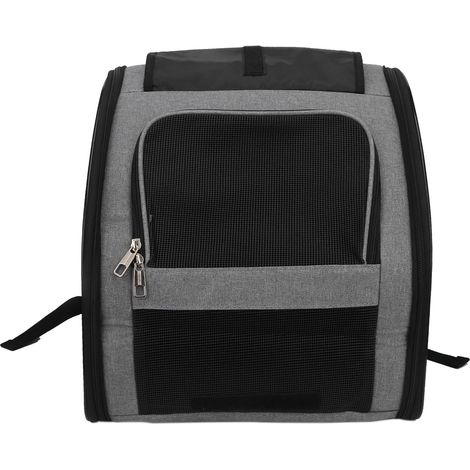 Sac à dos de transport pour chat, portable, respirant, grande capacité, voyage pour animaux de compagnie, pour l'extérieur, gris L (moins de 10 kg/22,0 lb) (1/5)