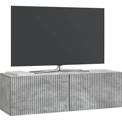 Maison Exclusive - Wandmontierter TV-Schrank Betongrau 98 x 31 x