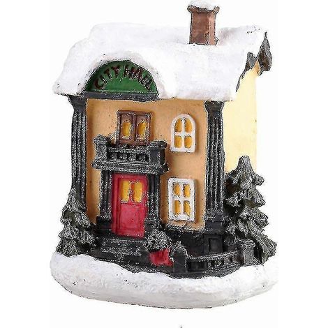 Miniowl-LED-beleuchtetes Mini-Dorfhaus-Szenen-Weihnachtsdekor-Weihnachtsschmuck