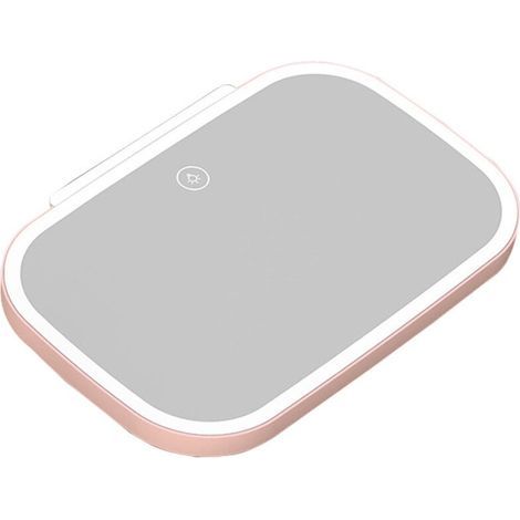 Miroir de pare-soleil de voiture universel Dimmable LED Miroir de maquillage de voiture Lumière LED Rétroviseur intérieur automobile avec lumière LED, Rose pratique (1/5)