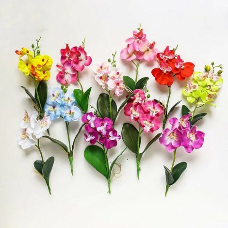 plante artificielle à faire soi-même, mini phalaenopsis, accessoire de composition florale, plante artificielle-AquaForge (1/5)