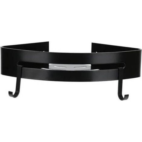 Support De Rangement - Etagere D Angle - Aluminium Spatial - Noir - 23 X 6 Cm (1/3)