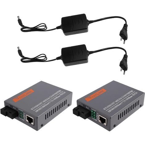 Gigabit-Glasfaser-Medienkonverter HTB-GS-03AB 1000 Mbit/s, Singlemode-Einzelfaser, externes Netzteil, EU-Stecker (1/5)