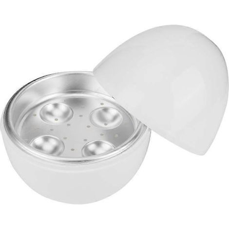 Cuiseur à œufs pour micro-ondes, permet de cuire des œufs durs ou à la coque, sans BPA, peut cuire jusqu'à 4 œufs en quelques minutes, blancs d'œufs de qualité alimentaire. (1/5)