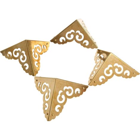 Protections d'angle métalliques, vintage, lot de 4, 65 mm, en (1/5)