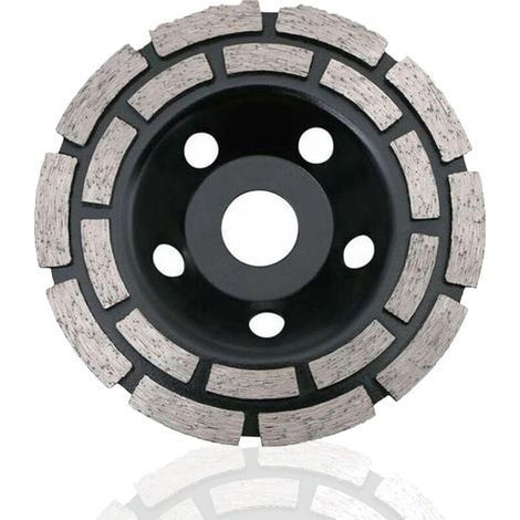 Diamantscheibe, Betonschleifdiamant 230 x 22,2 mm zweireihig, universelle Diamantschleifscheibe zum Schleifen von Beton, Stein, Granitestrich, Mauerwerk, universell einsetzbar (1/5)