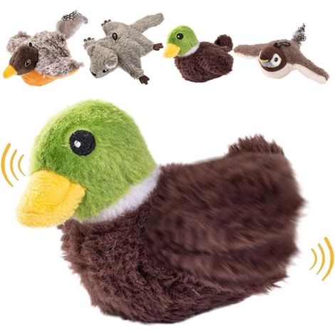 Générique Jouet Interactif pour Chat 2026, Peluche Gazouillante et Chantante avec Sons Réalistes, Peluche Rechargeable Stimulante pour Chaton avec Exercice, Chasse et Anti-Ennui (Colvert) (1/5)