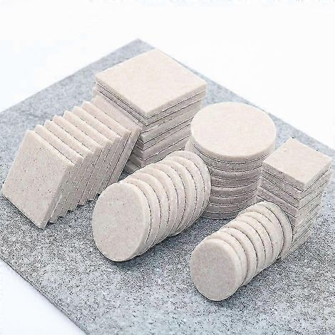 Patins en feutre auto-adhésifs, 50 pièces, patins de protection de sol en feutre de 30 mm, antidérapants et auto-adhésifs, patins ronds en feutre pour pieds de meubles (1/2)
