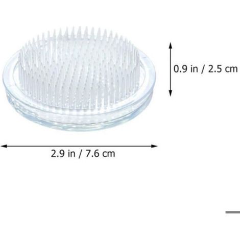 Support Fleurs - Polycarbonate Transparent - 7 Cm Diamètre - 45 Picots Acier Inoxydable 304 - Pour Ikebana Et Décoration Florale - Lot De 3 (1/5)