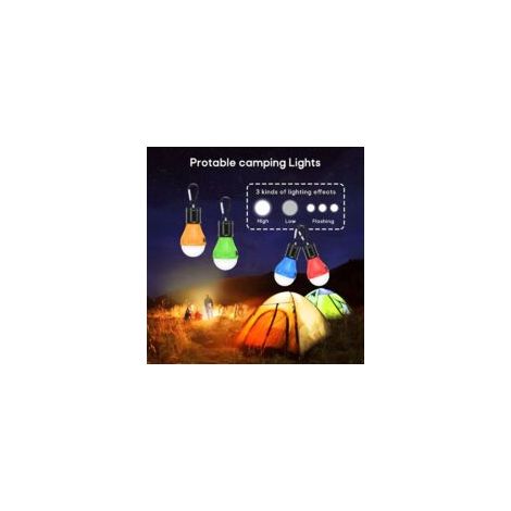 Juego de 4 linternas LED para acampar, hacer senderismo y pescar iluminación de emergencia impermeable funcionan con pilas aptas para uso en interiores y exteriores. - Crezuo