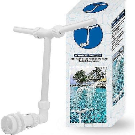 Tête de fontaine cascade réglable pour piscine - facile à installer, connecteur de 1,5 pied, convient aux piscines hors sol/enterrées et aux fontaines de bassin de jardin (double tête). (1/5)
