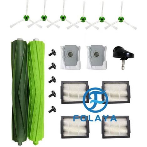 FOLAYA Kit d'accessoires pour iRobot Roomba e5154 i7156 i7556 i7 + i7558 e6 e7 Pièces de rechange (1/4)