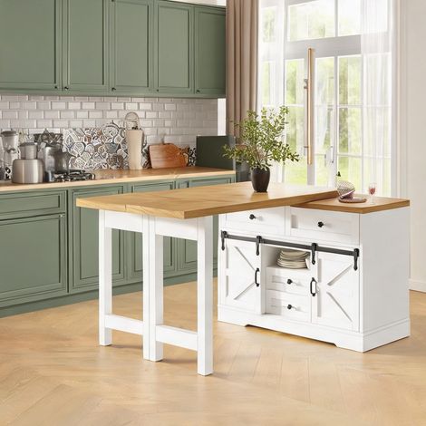 Buffet coloris blanc en MDF 120 x 40 x 72 cm (1/5)