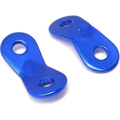Seilspanner, Camping-Seilspanner, 2-Loch-Windspanner aus Aluminiumlegierung, für Zelt, Plane, Wandern, Camping, Blau, 15 Stück (1/5)