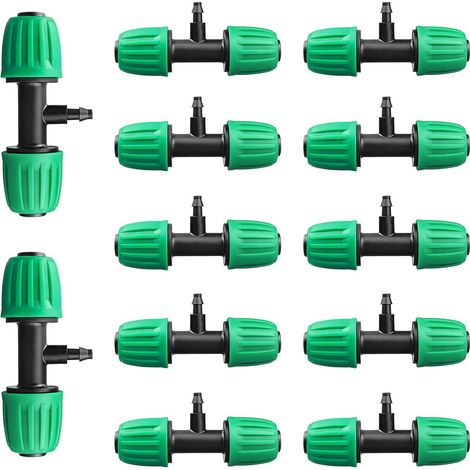 Raccord pour irrigation goutte-à-goutte, Lot de 12 vannes goutte-à-goutte pour des tuyaux de 1/2 à 1/4 pouce - Active/désactive le débit d'eau, Assurant une connexion solide pour le système d’irrigati (1/5)