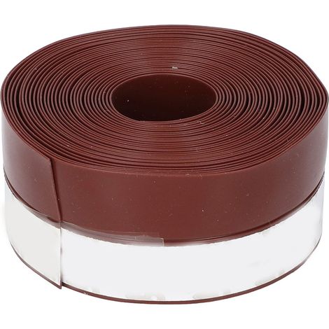 Bande adhésive silicone 5m pour portes et fenêtres, 3,5 cm de large, isolation étanche marron