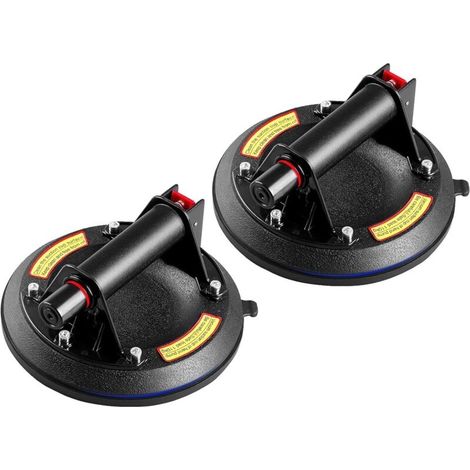 Ventouse Carrelage, 2 Pièces 8" Ventouse Vitre Professionnelle,Ventouse de Levage en Verre, Vide Ventouse en Verre, Charge 110 kg (1/5)