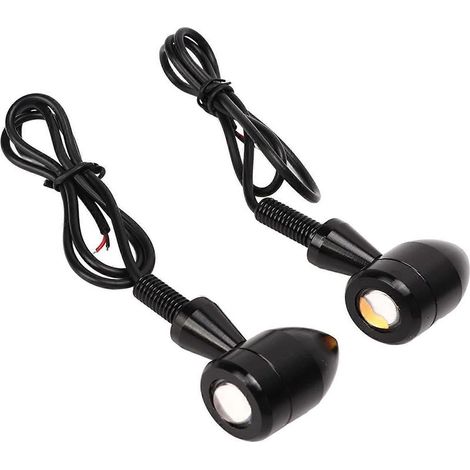 Feux clignotants avant arrière LED ambre jaune DC 12V universels pour scooter moto sport. (1/4)