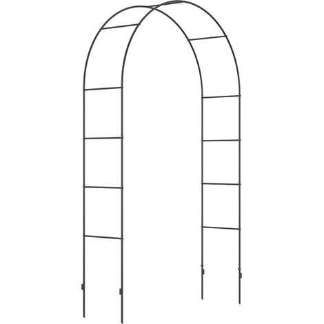 Arche de jardin en métal noir 140 x 40 x 240 cm MODENUIT (1/5)