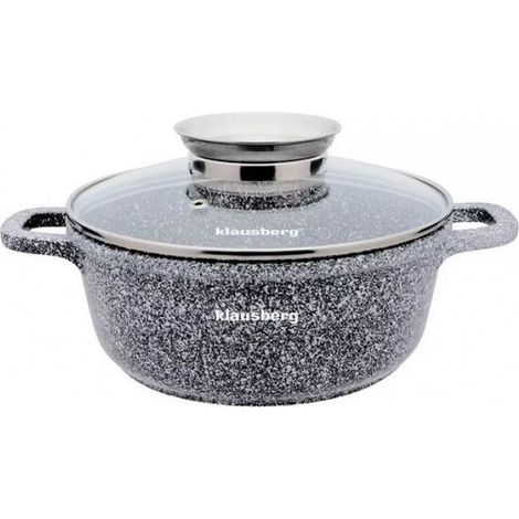 Casserole - Aluminium Pressé - Triple Revêtement Marbre - Système Aroma Knob - Compatible Tous Feux Dont Induction - 16 cm - 1,3 L (1/4)