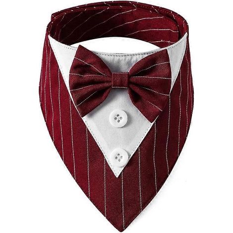 Hübsches, verstellbares Katzenhalsband mit großer Schleife, rot-weiß gestreiftes Design, Größe M, stilvolles, verstellbares Accessoire für Katzen.