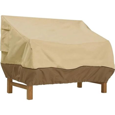 Couvre-Jardin canapé extérieur s Couverture Meubles de Jardin à l'épreuve de poussière imperméable Protector Balcon Balcone de Protection du canapé, Beige et café, 147x83x79 cm