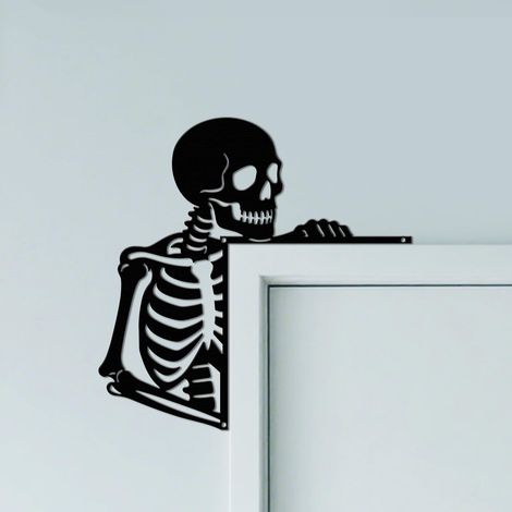 Jardin féerique Ornement de Cadre de Porte en Métal Décoration Murale Noire pour Porte, Art Déco Originale d'angle de Portail (1/5)