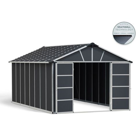Palram – Abri de jardin résine 17 m² – Dimensions 519 x 332 x 252 cm – Résistance au vent 100 km/h – 705683 (1/5)