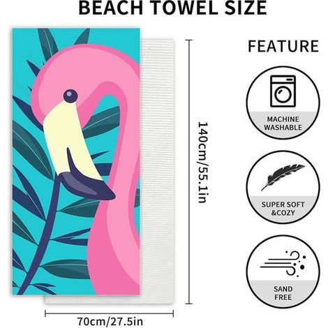 Toalla de playa grande,70x140 cm,Rizo de microfibra,Toalla de baño de terciopelo,Suave y absorbente (1/5)