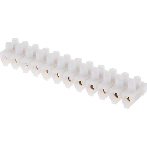 Bornier de raccordement RS PRO, 12 pôles , A visser, 25mm², 60  101A ( Prix pour Paquet de 5 ) (1/2)