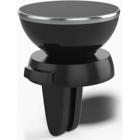 Supporto magnetico per auto AV02, da fissare alla bocchetta dell'aria, nero (1/3)