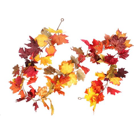 Feuille d'érable artificielle en rotin, 170 cm, décoration d'automne pour Halloween