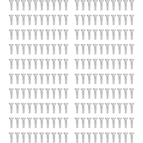 Vis à tête fraisée cruciformes autoforeuses en acier inoxydable 410 - Lot de 200 pièces - Longueur nominale 19 mm - M4.8-16 (1/5)