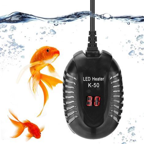 Calentador para acuario con indicador de temperatura, mini calentador ajustable para acuario, control de temperatura para acuarios de 45 a 75 litros (100 W). (1/5)
