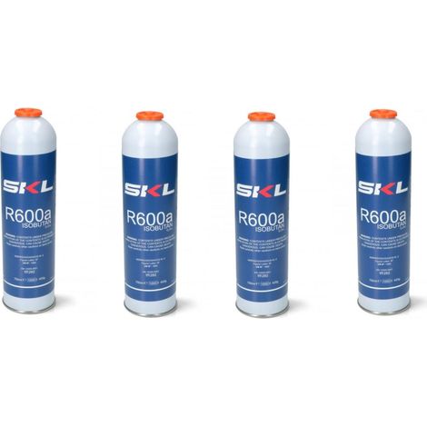 BOMBOLA GAS R 600   REFRIGERANTE FRIGORIFEO E FREEZER R600 - R600A 420  GR 4 PZ (1/4)