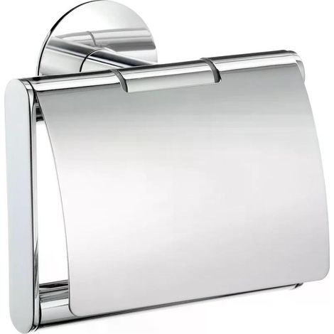 Smedbo DOT - Toilettenpapierhalter mit Deckel. Verchromt. Selbstklebend. TK3414 (1/3)