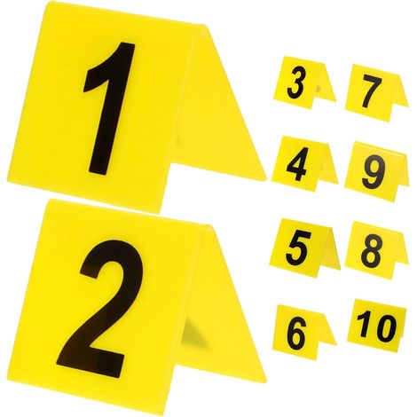 10 marqueurs numéros table acrylique double face, réutilisables – restaurant, banquet, événements