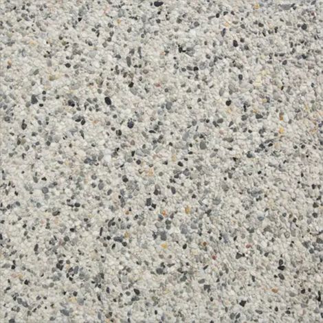Terrazo de Canto rodado PiedraViva / Gris claro / Pack 12 un (3 m2) / 50x50x4 cm - Piedra fina - Fondo blanco