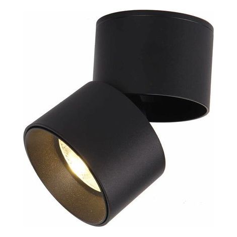 Verstellbarer Aufbaustrahler 7W (warmweiß 3000K, schwarz, 7 x 10 cm)
