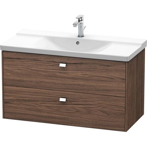 BRIOSO Mobile lavabo Griffe cromato 561x1020x479mm noce scuro