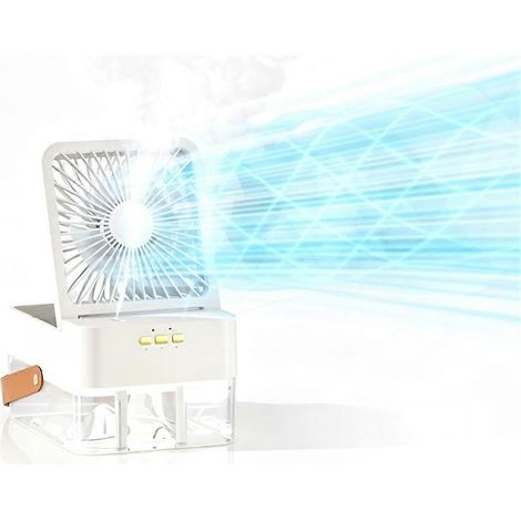 Bureau humidifying ventilateur refroidissement 2-Hole humidification USB climatiseur misting avec 2 5 L réservoir eau (1/5)