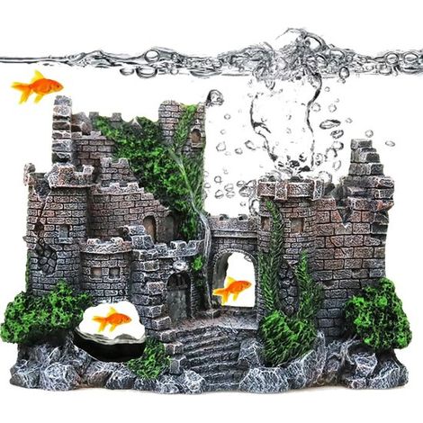 Aquarium-Dekoration – Ornamente – Burg – Aquarium – Burg-Aquarium-Burg-Dekoration Versteckhaus – 17 x 6 x 13 cm (1/5)