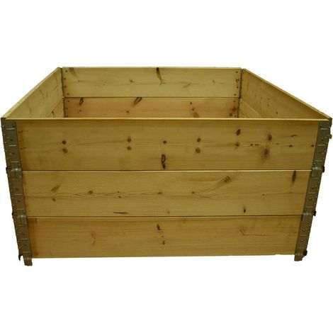 Carré potager en bois naturel 1200x1200mm hauteur 585mm