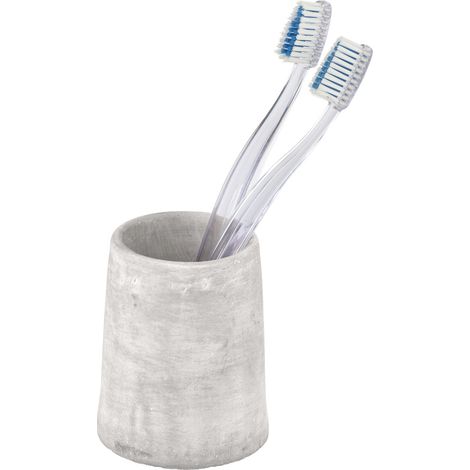 Zahnputzbecher VILLENA, Beton-Optik, Ø 7,4 cm, Wenko (1/5)